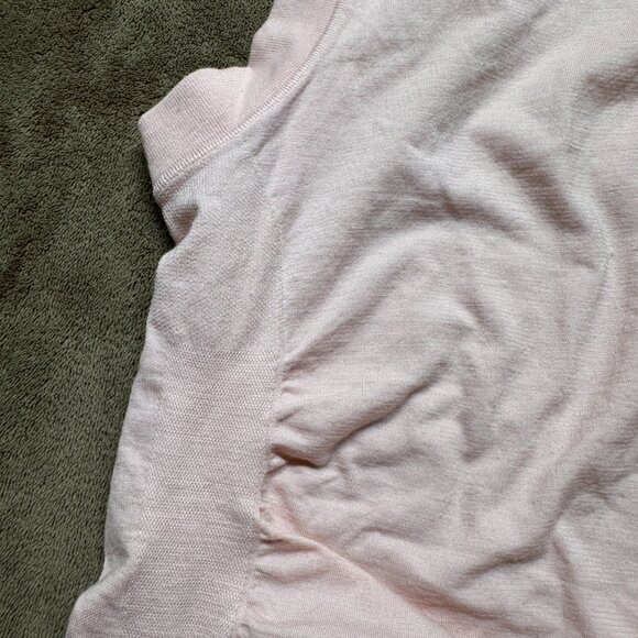 Athleta Restore Muscle Tank Blush Pink Mesh Back Ruched Sides Women’s S - Picture 4 of 6